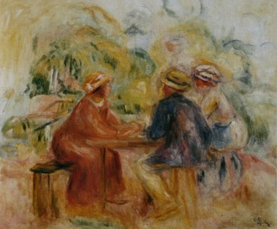 Versammlung im Garten von Pierre Auguste Renoir
